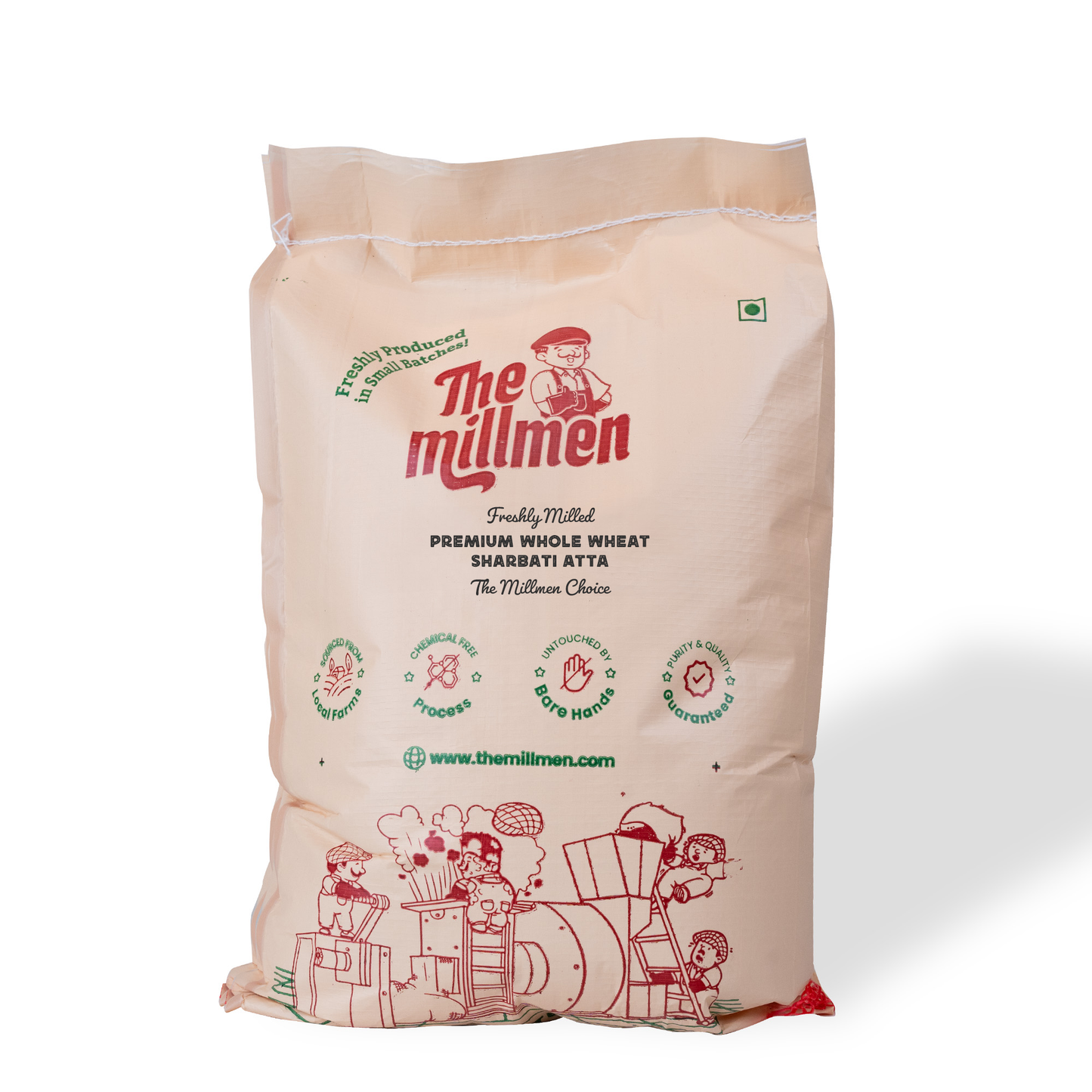 Freshly Milled Premium Sharbati Whole Wheat Flour (Millmen Choice)